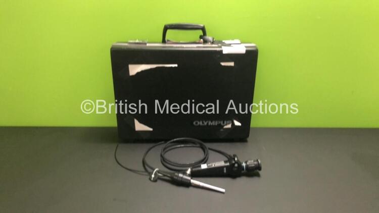 Pentax FNL-7RP3 Rhinolaryngoscope in Case - Engineer's Report : Optical System - No Fault Found, Angulation - No Fault Found, Insertion Tube - Slightly Strained, Minor Crush, Light Transmission - No Fault Found, Leak Check - Bending Section Rubber Leaking