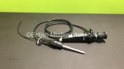 Pentax FNL-7RP3 Rhinolaryngoscope in Case - Engineer's Report : Optical System - No Fault Found, Angulation - No Fault Found, Insertion Tube - Slightly Strained, Minor Crush, Light Transmission - No Fault Found, Leak Check - Bending Section Rubber Leaking - 2