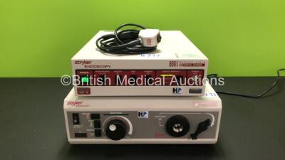 Job Lot Including 1 x Stryker Q-5000 Light Source and 1 x Stryker 888i Medical Video Digital Camera Control Unit with Camera (Both Power Up)