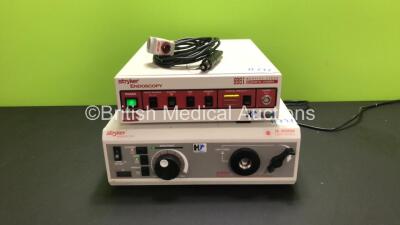 Job Lot Including 1 x Stryker Q-5000 Light Source and 1 x Stryker 888i Medical Video Digital Camera Control Unit with Camera (Both Power Up)