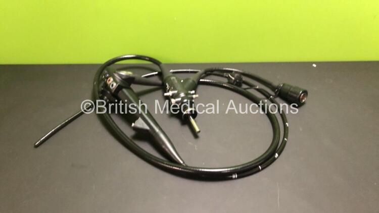 Fujinon EG-530FP Video Gastroscope - Engineer's Report : Optical System - No Fault Found, Angulation - No Fault Found, Insertion Tube - No Fault Found, Light Transmission - No Fault Found, Channels - No Fault Found, Leak Check - Leak from Umbilical Cord *