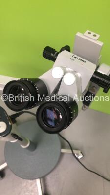 Zeiss OPMI 1-FC Colposcope with 2 x 10x/22 B Eyepieces,1 x f 300 T* Lens on Stand (Powers Up with Good Bulb) * SN 274195 * - 4