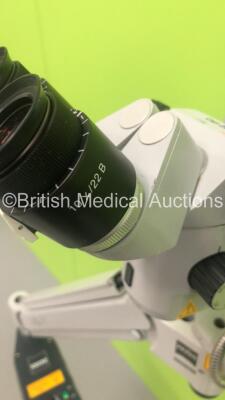 Zeiss OPMI 1-FC Colposcope with 2 x 10x/22 B Eyepieces,1 x f 300 T* Lens on Stand (Powers Up with Good Bulb) * SN 274195 * - 6