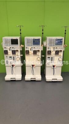 3 x Fresenius Medical Care 4008 H Dialysis Machines Software Version 4.5 - Running Hours 20748 / 40576 / 20284 (All Power Up) *GH*