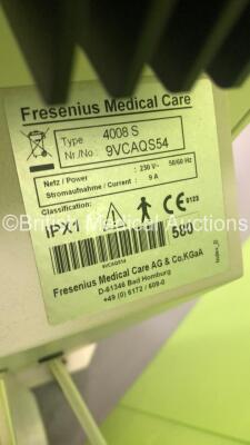 3 x Fresenius Medical Care 4008 S Dialysis Machines Software Versions 4.5 - Running Hours 09377 / 09139 / 19566 (1 x Powers Up,1 x Powers Up with Alarm,1 x Unable to Power Up Due to No Input-2 x Incomplete-See Photos) *GH* - 12