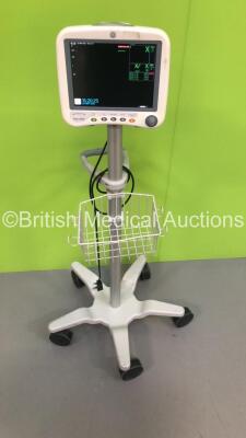 GE Dash 4000 Patient Monitor on Stand with SpO2,Temp/CO,NBP and ECG Options (Powers Up)