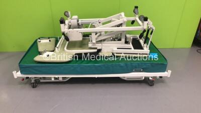 1 x Low Profile Electric Hospital Bed with Mattress and 1 x Electric 3 Way Patient Examination Couch with Foot Controller