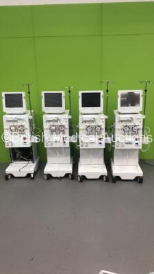 4 x B-Braun Dialog+ Dialysis Machines (All No Power - 1 x No Power Cable and Missing Lower Front Panel)