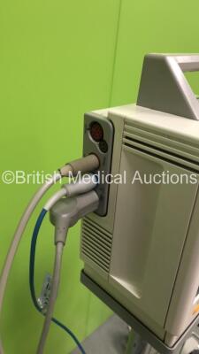 3 x Welch Allyn 53N00 Vital Signs Monitors on Stands and 1 x Philips M3046A M3 Patient Monitor with Philips M300A Multiparameter Module and Leads (All Power Up) *S/N DE00827722 / JA057806 / JA091673 / JA124384* - 5