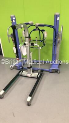 2 x Arjo Maxi Move Electric Patient Hoists with Controllers and 1 x Liko Golvo 7007 ES Electric Patient Hoist with Controller (All Power Up and Tested Working) - 3