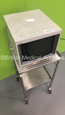 Sony Trinitron Monitor on Stainless Steel Trolley (Powers Up) - 5