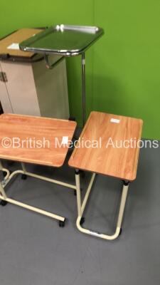 Mixed Lot Including 3 x Over The Bed Tables,2 x Bristol Maid Crash Trolleys,1 x Stainless Steel Instrument Tray on Trolley and 1 x Seca Standing Weighing Scales - 5