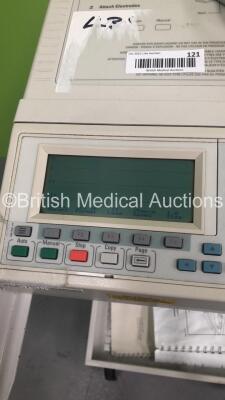 Hewlett Packard PageWriter 300 PI ECG Machine on Stand with 1 x 10-Lead ECG Lead (Powers Up) - 2