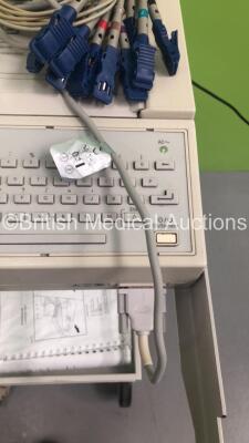 Hewlett Packard PageWriter 300 PI ECG Machine on Stand with 1 x 10-Lead ECG Lead (Powers Up) - 4