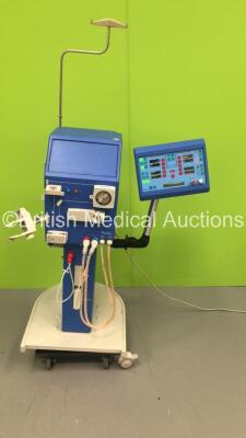 Gambro AK 95 S Dialysis Machine with Hoses (Powers Up-Damaged Wheel-Skate Not Included) * SN 32281 * * Mfd 2007 *