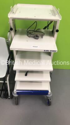 Mixed Lot Including 1 x Karl Storz Stack Trolley,1 x Accoson BP Meter on Stand,1 x SECA Seated Weighing Scales,1 x Marsden Standing Weighing Scales and 1 x SECA Standing Weighing Scales - 2