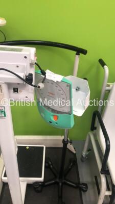 Mixed Lot Including 1 x Karl Storz Stack Trolley,1 x Accoson BP Meter on Stand,1 x SECA Seated Weighing Scales,1 x Marsden Standing Weighing Scales and 1 x SECA Standing Weighing Scales - 4