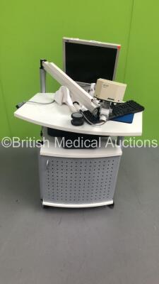 Viasys Healthcare/Carefusion Jaeger PFT System with Monitor,Keyboard,CPU and MS-IOS Digital Accessory (Hard Drive Removed-2 x Broken Wheels) * SN VN1I0509125226 *