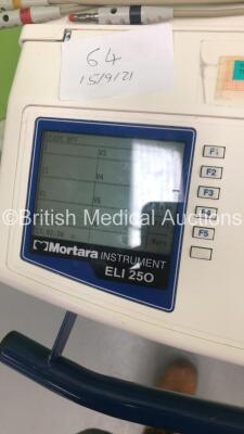 Mortara Instrument ELI 250 ECG Machine on Stand with 1 x 10-Lead ECG Lead (Powers Up) - 4