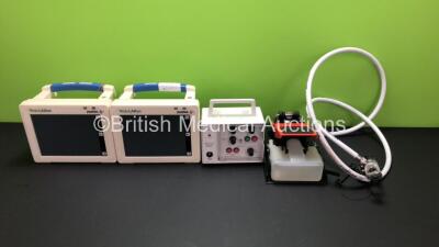 Mixed Lot Including 2 x Welch Allyn Propaq CS Patient Monitors (No Power Supplies) 1 x Ambu Uni-Suction Foot Control and 1 x APC Medical Model 4170 Bedside Pacer Unit *GA107222 - GA107181*