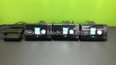 3 x ResMed AirSense 10 AutoSet CPAP Units with 3 x Power Supplies (All Power Up)