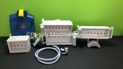 Mixed Lot Including 1 x Laerdal 20g LSU Wall Bracket with AC Power Cord, 1 x Entonox Hose, 3 x Philips M8048A Module Rack and 1 x Philips 865243 Module Rack