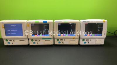 4 x Fukuda Denshi DS-7100 Patient Monitors (All Power Up with 1 x Error)