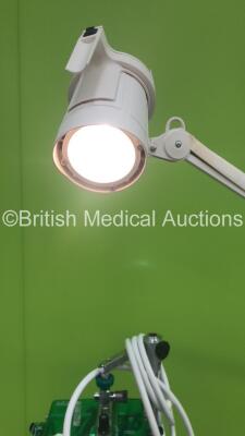 1 x BIRD Mark 7A Respirator on Stand with Hose and 1 x Luxo Patient Examination Lamp on Stand (Powers Up with Good Bulb) - 3