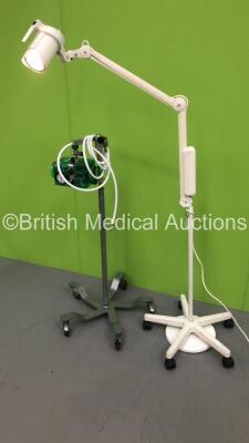 1 x BIRD Mark 7A Respirator on Stand with Hose and 1 x Luxo Patient Examination Lamp on Stand (Powers Up with Good Bulb) - 4