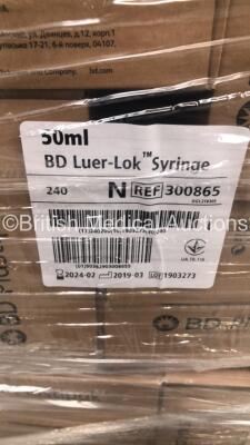 Pallet of 72 Boxes of BD Plastipak 50ml BD Luer-Lok Syringes *IN DATE* - 3