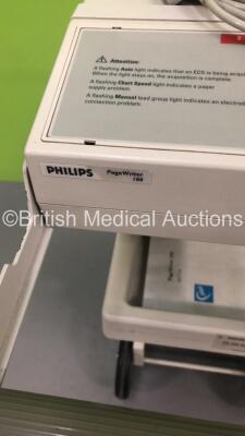Philips PageWriter 100 ECG Machine on Stand with 10 Lead ECG Leads (Powers Up) *S/N US00720743* - 3