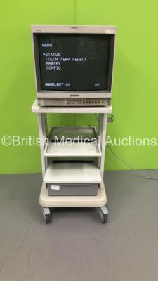 Sony Trinitron Monitor on Trolley (Powers Up - Damage to Unit - See Pictures) *S/N 2007965*