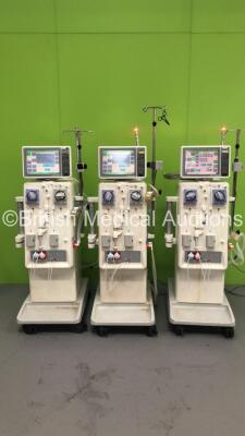 3 x Nikkiso DBB-05 Dialysis Machines Software Version 3.0B - Running Hours 50240 / 53593 / 52364 (All Power Up) - 9