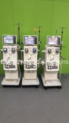 3 x Nikkiso DBB-05 Dialysis Machines Software Version 3.0B - Running Hours 51004 / 49174 / 50374 (All Power Up)