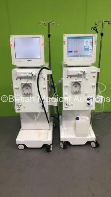 2 x B-Braun Dialog+ Dialysis Machine Software Version 8.28 - Running Hours 28374 (Both Power Up - 1 x Blank Screen)