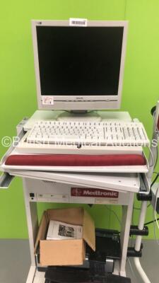 Medtronic Urology Trolley with Monitor,Keyboard,CPU,Printer and Accessories (Hard Drive Removed) *IR132* - 2