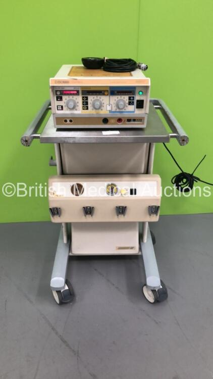 Eschmann TD411RS MInimal Invasive Surgery Diathermy / Electrosurgical Unit on Suction Trolley with Footswitch (Powers Up)