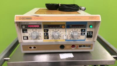 Eschmann TD411RS MInimal Invasive Surgery Diathermy / Electrosurgical Unit on Suction Trolley with Footswitch (Powers Up) - 2