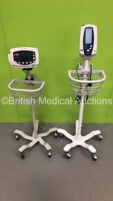 1 x Welch Allyn Spot Vital Signs Monitor on Stand and 1 x Welch Allyn 53STP Patient Monitor on Stand (Both Power Up - One with E36 Displayed - See Pictures) * SN JA074937 / N/A *