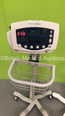 1 x Welch Allyn Spot Vital Signs Monitor on Stand and 1 x Welch Allyn 53STP Patient Monitor on Stand (Both Power Up - One with E36 Displayed - See Pictures) * SN JA074937 / N/A * - 3