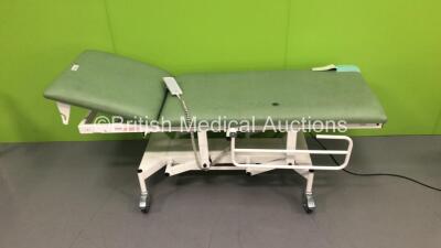 Electric Patient Examination Couch with Controller (Powers Up - Damage / Marks to Cushion - See Pictures) - 2