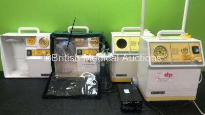 Job Lot of Pumps Including 2 x SAM 420 Pumps with 1 x AC Power Supply (Both Power Up) 2 x SAM 12 Suction Pumps (Both Power Up, 1 with Missing Dial-See Photo) *SN 01010683, 10980644, 01150202, 02050395*