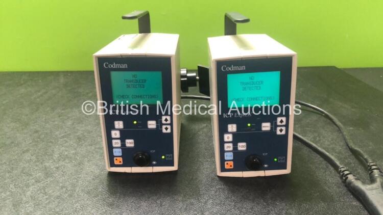 2 x Codman ICP Express Patient Monitors (Both Power Up)