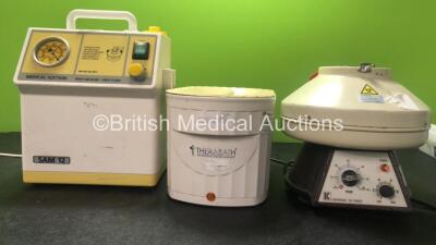 Mixed Lot Including 1 x SAM 12 Suction Unit (Powers Up) 1 x Therabath Paraffin Wax Bath (No Power) 1 x K Centrifuge (No Power)