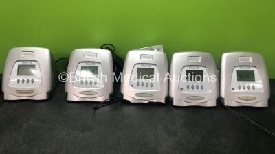 5 x Breas iSleep 20i Ventilators with 5 x AC Power Supplies in Carry Bags (All Power Up)