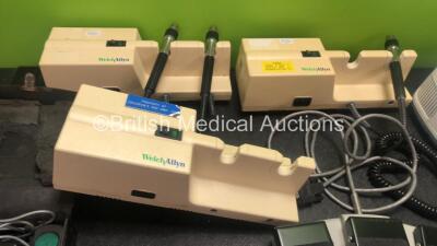 Mixed Lot Including 1 x Philips Respironics InnoSpire Essence Nebulizer (Powers Up) 1 x PARI Turbo Boy SX Nebulizer (Powers Up) 1 x Omron M6 Comfort Blood Pressure Monitor with 1 x Cuff (Untested Due to Missing Batteries) 3 x Welch Allyn 767 Series Ophtha - 3