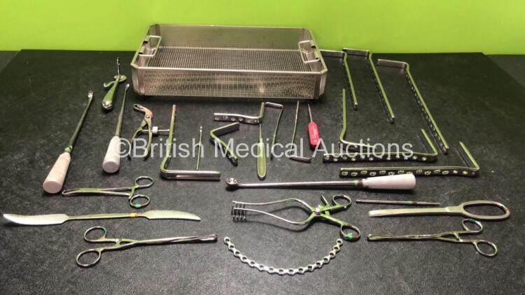 Job Lot of Various Surgical Instruments with Metal Tray