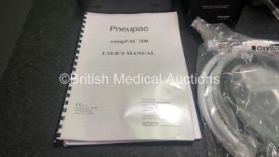 Pneupac compPAC 200 Portable Transport Ventilator with 1 x Pneupac Model PS11 Battery Pack, 1 x User Manual and Accessories (Untested Due to Possible Flat Battery and Missing Charging Cable) - 4