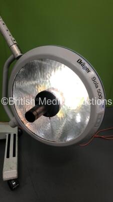 Drager Sola 500 Patient Examination Lamp on Stand (Powers Up with Good Bulb) - 3