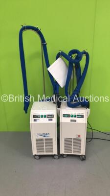 2 x Paxman Scalp Coolers Model PSC-3 with Hoses (Both Power Up)